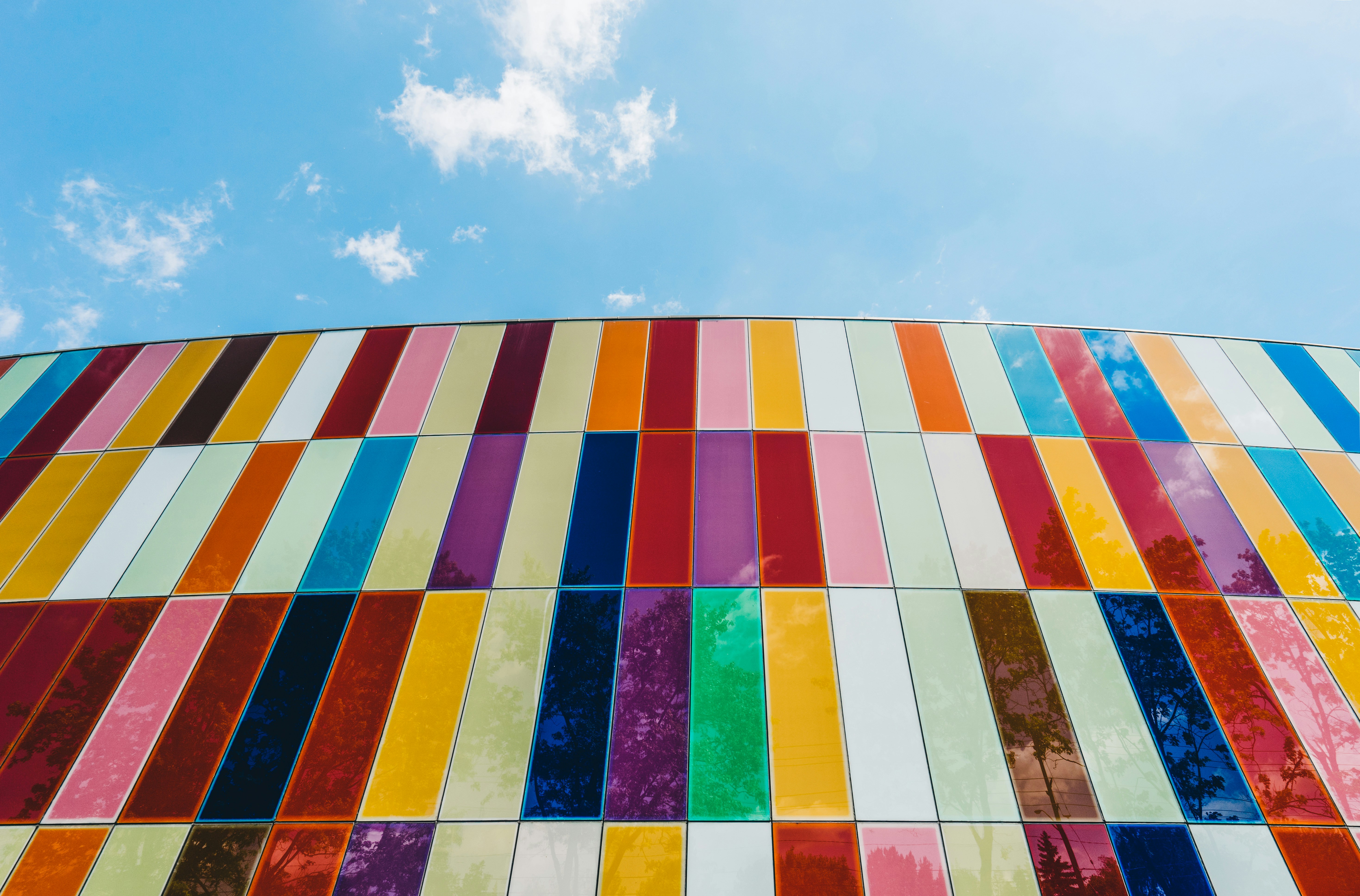 building with a colourful glass wall